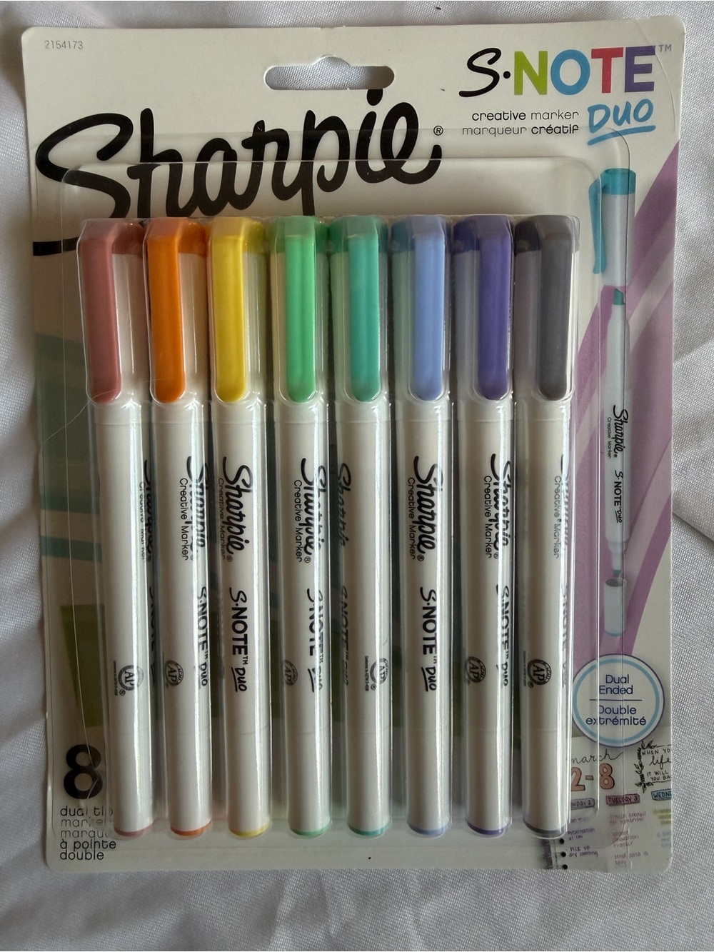 S-Note Duo Dual-Ended Marker Set - Pastel Colors